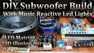 DIY Subwoofer Build With Music Reactive LED Light [upl. by Daile405]