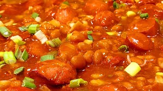 BEANIES and WEENIES with BACON 🥓 HOT DOGS and BAKED BEANS RECIPE  PORK and BEANS [upl. by Kapeed474]