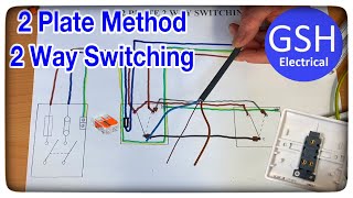 Wiring Diagram Lighting Circuit 2 Plate Method Taking the Feed to the Switch  2 Way Switching [upl. by Morgan938]