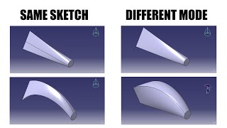 CATIA V5 Multi Section Solid  Coupling modes  FULL tutorial [upl. by Ednihek]