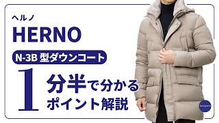 HERNO N3B型ダウンコート 1分半で分かる ポイント解説！ [upl. by Beryle]