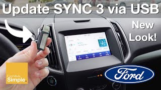 How To Update Ford SYNC 3 via USB  34 Update  New Look [upl. by Philbo485]