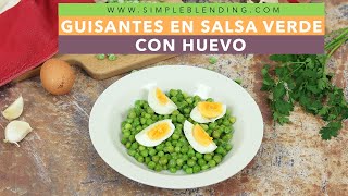 GUISANTES EN SALSA VERDE CON HUEVO  La mejor receta de guisantes en salsa verde  Receta guisantes [upl. by Raquela]