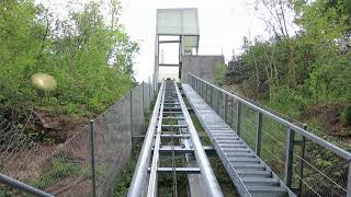 Standseilbahn Wettingen Webermühle Bergfahrt 2021  funicular inclined elevator Switzerland [upl. by Penthea]