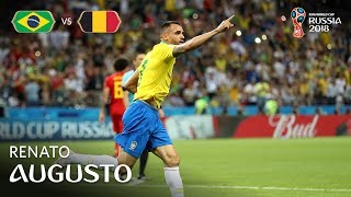 Renato AUGUSTO Goal – Brazil v Belgium – MATCH 58 [upl. by Ariik]