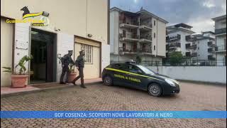 GDF COSENZA SCOPERTI NOVE LAVORATORI A NERO [upl. by Vincelette]