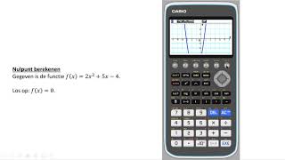 Nulpunt berekenen met de optie Root Casio FXCG50 [upl. by Lianna]