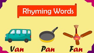 Rhyming Words with Images Rhyming Words for Kids Preschool learning List of Rhyming Words [upl. by Merissa578]