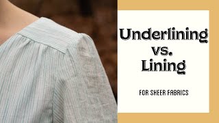 Underlining vs Lining  which to use [upl. by Thornie747]