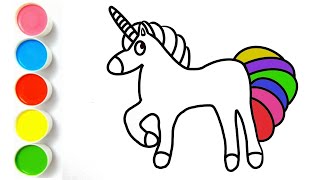 How to Draw Unicorn Painting for Kids [upl. by Ada444]