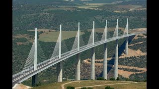 Roadtrip 2016 76  France A75 La Méridienne Viaduc de Millau  Millau Viaduct [upl. by Imled]