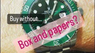 Should Jeff buy a Rolex Submariner Hulk with NO box and papers [upl. by Sitoeht]