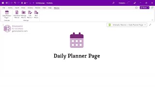 Create a Daily Planner Page in OneNote [upl. by Aivatnohs]