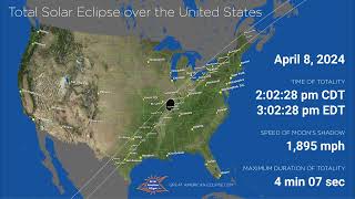 Total Solar Eclipse of April 8 2024 over the United States [upl. by Niknar541]