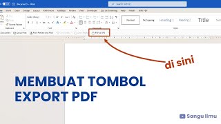 Cara Membuat Tombol Export PDF di Word [upl. by Ecnadnak]