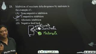 Inhibition of succinate dehydrogenase by malonate is the example of [upl. by Anairo855]