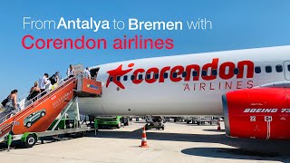 Corendon airlinesАнтальяБременБ737800 [upl. by Etnad]