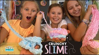 How to Make Crunchy Slime with Foam Beads  Easy Homemade Slime [upl. by Richel656]