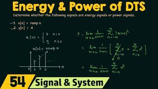 Energy and Power of DiscreteTime Signals [upl. by Drofliw]