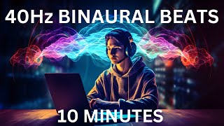 40Hz Binaural Beats for Studying and Focus [upl. by Wahlstrom]