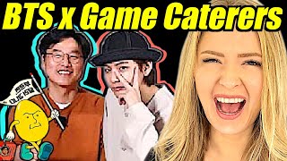 Americans React To BTS VARIETY SHOW with Game Caterers Run BTS 140 and 141 [upl. by Esorylime818]