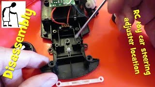 Disassembly  RC toy car steering adjuster location [upl. by Deborath]