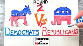 2024 Democrats VS Republicans Round 2  What is the difference between Democrats and Republicans [upl. by Yddub846]