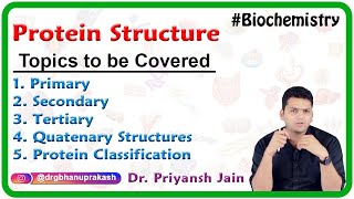 Protein Structure Primary Secondary Tertiary Quatenary Structures and Protein classification [upl. by Eelyram]