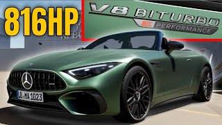 816HP Mercedes AMG SL63 S E Performance Hybrid V8 Revealed [upl. by Doty980]