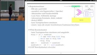 Grundlagen der Informatik Professor Froitzheim Vorlesung 14 Teil I 22012013 [upl. by Ruthann]