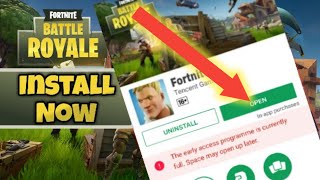 quotHow Toquot Download  Install Fortnite Android From Play Store  How to join Early Access Program [upl. by Yrrak]