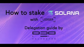 How To Stake Solana SOL on Solflare with Ledger  P2P Validator [upl. by Einnaoj787]