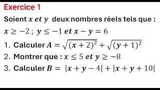 Lordre dans R  la valeur absolue  Tronc commun  Exercice très important [upl. by Aicila841]