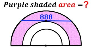 Can you find area of the Purple shaded Rainbow  Semicircles  math maths  geometry [upl. by Acinorahs338]