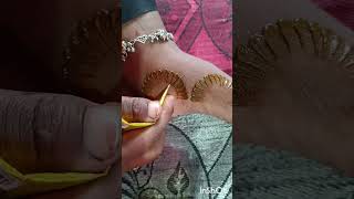 Beautiful and easy feet mehndi designs 🤩mehndi easymehndidesign trending shorts viralvideo [upl. by Nosnah434]