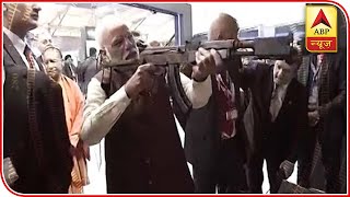 DefExpo2020 When PM Narendra Modi Fired With Assault Rifle  Master Stroke  ABP News [upl. by Yerrok]