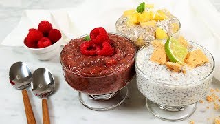 3 Healthy Chia Pudding Recipes  Better Breakfasts [upl. by Anawit]