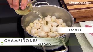 CHAMPIÑONES en SALSA 🍄 ¡Receta fácil y rápida de Karlos Arguiñano 🍲 Hogarmania [upl. by Assiled999]