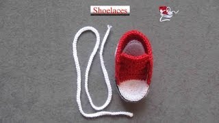 How to crochet a nice shoelaces [upl. by Annayram959]