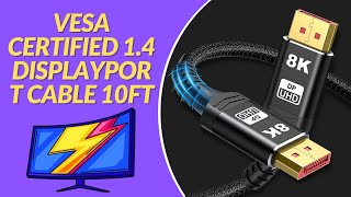 VESA Certified 1 4 DisplayPort Cable 10FT [upl. by Yleen757]