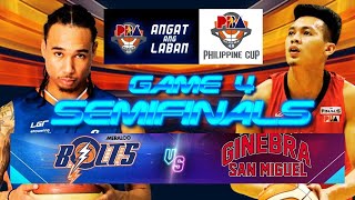 🔴GAME 4 SEMIS LIVE PBAGINEBRA VS MERALCO BOLTS LIVE SCORE amp COMMENTARY pbalive ginebralive [upl. by Anauqcaj636]