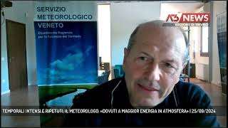 TEMPORALI INTENSI E RIPETUTI IL METEOROLOGO «DOVUTI A MAGGIOR ENERGIA IN ATMOSFERA»  25092024 [upl. by Kotto]