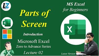 2 MS Excel for Beginners  Parts of Screen  Urdu  Hindi excel microsoft learning computer [upl. by Viafore]