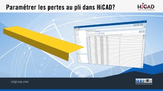 HiCAD CAO 3D  Comment paramétrer nos pertes au pli [upl. by Leba]