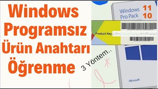 Windows 10 Lisans Anahtarı Product Key Nasıl Bulunur [upl. by Ruthy]