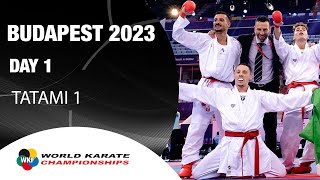 KARATE World Championships  Day 1 – Tatami 1  WORLD KARATE FEDERATION [upl. by Landau204]