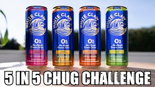 5 In 5 White Claw 0 Alcohol Seltzer Chug Challenge [upl. by Ruella]