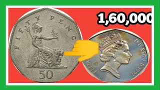 Rare 1997 50 pence coin  How to Identify and Value it [upl. by Melamie]