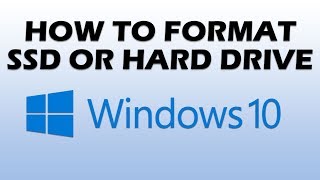 How to Format SSD or Hard Drive in Windows 10 [upl. by Calloway677]