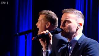 Gary Barlow amp James Corden  Pray  Manchester Apollo [upl. by Fredrika]